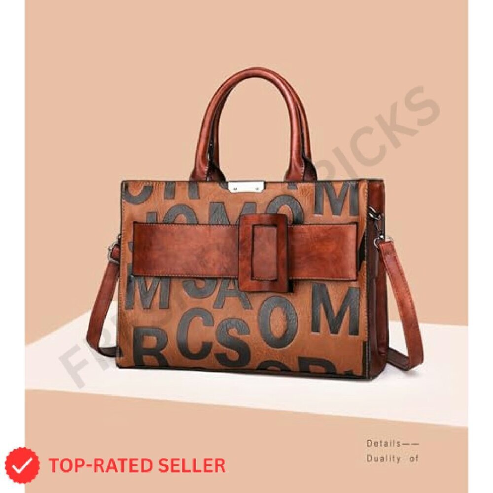Vegan Leather Crocodile Print Satchel Tote Bag Versatile Chic Everyday Carry - Picture 3 of 8